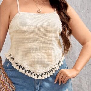 NWOT TASSEL TRIM CAMI TOP PLUS SIZE